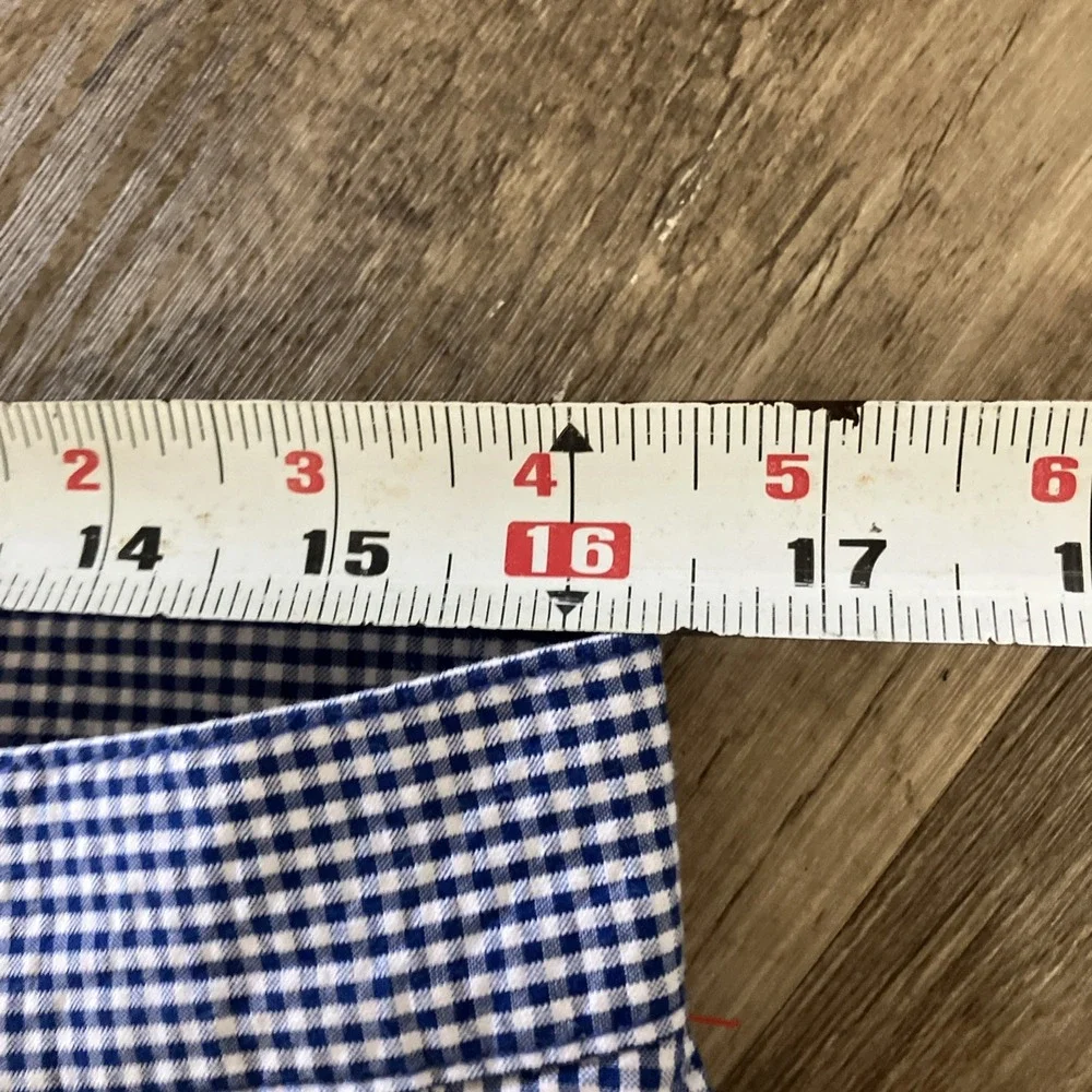 Polo Ralph Lauren Prospect Shorts Mens 33 Blue White Gingham Check‎ Seersucker